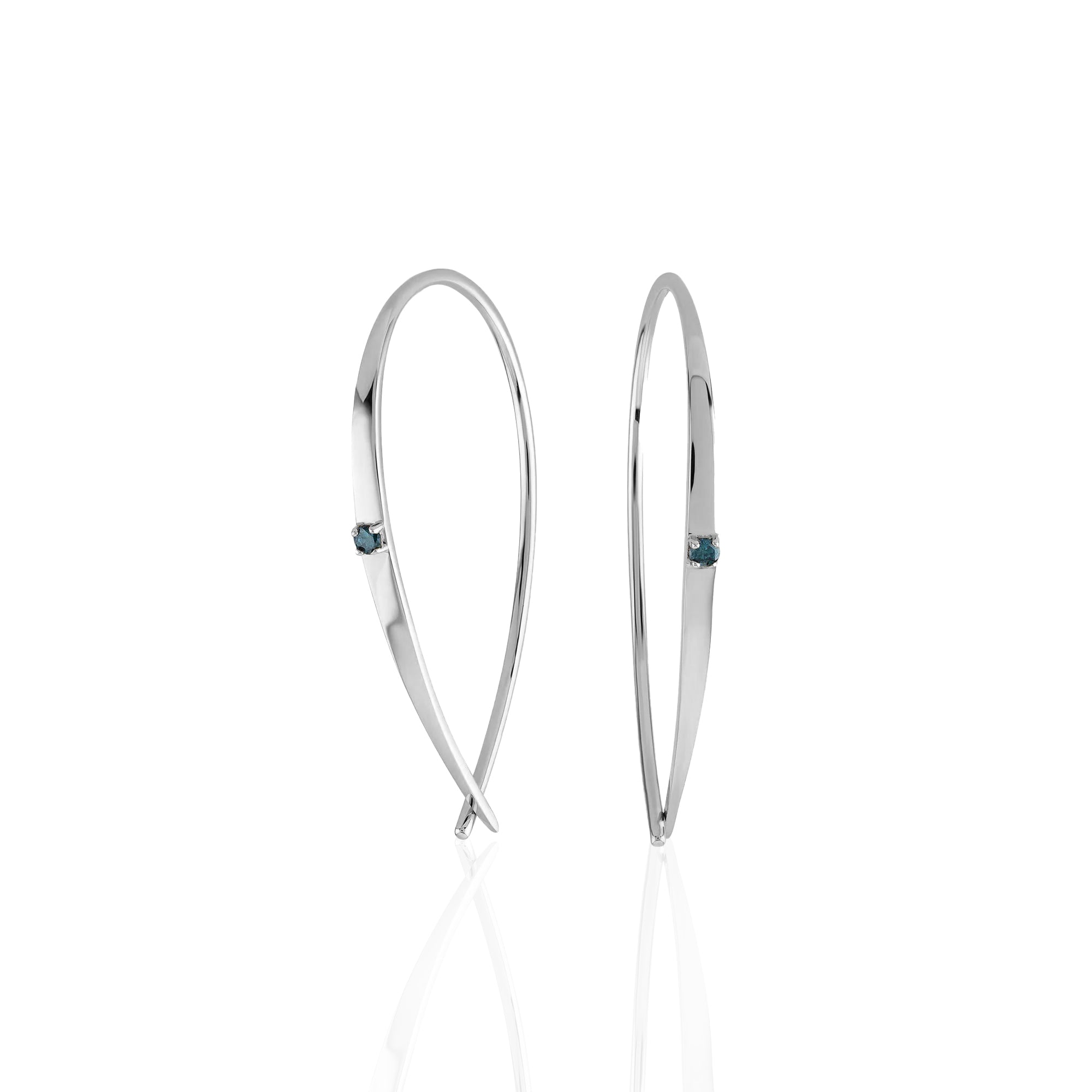 Azzuro Blue Diamond Hook Earring