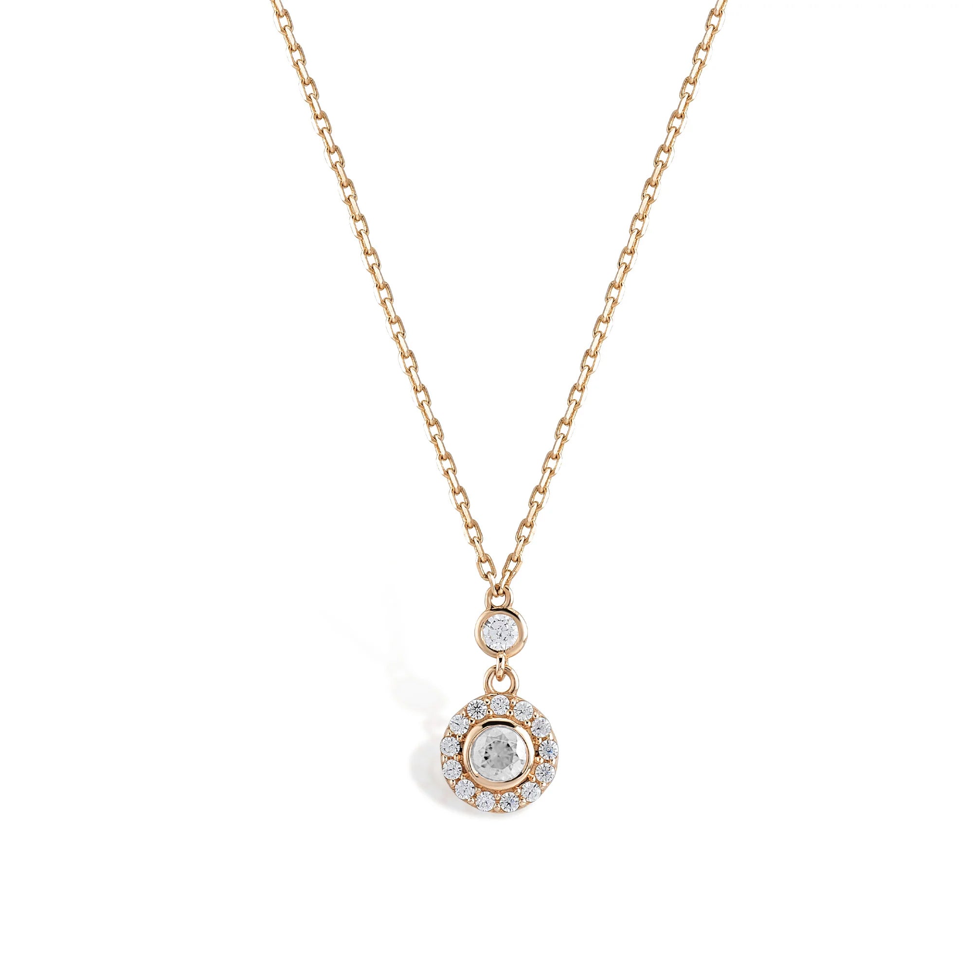 Red Aura Gold Necklace with Stones