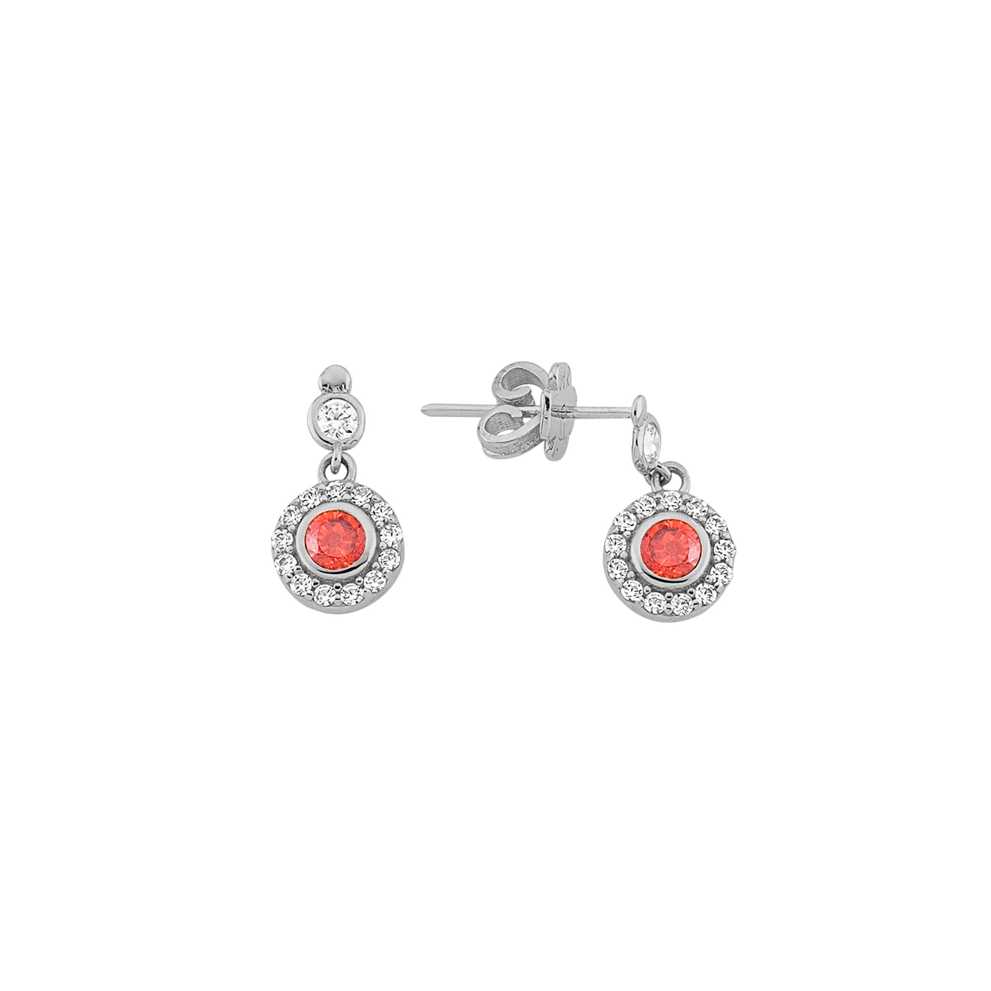Gold Earring with Aura Stone