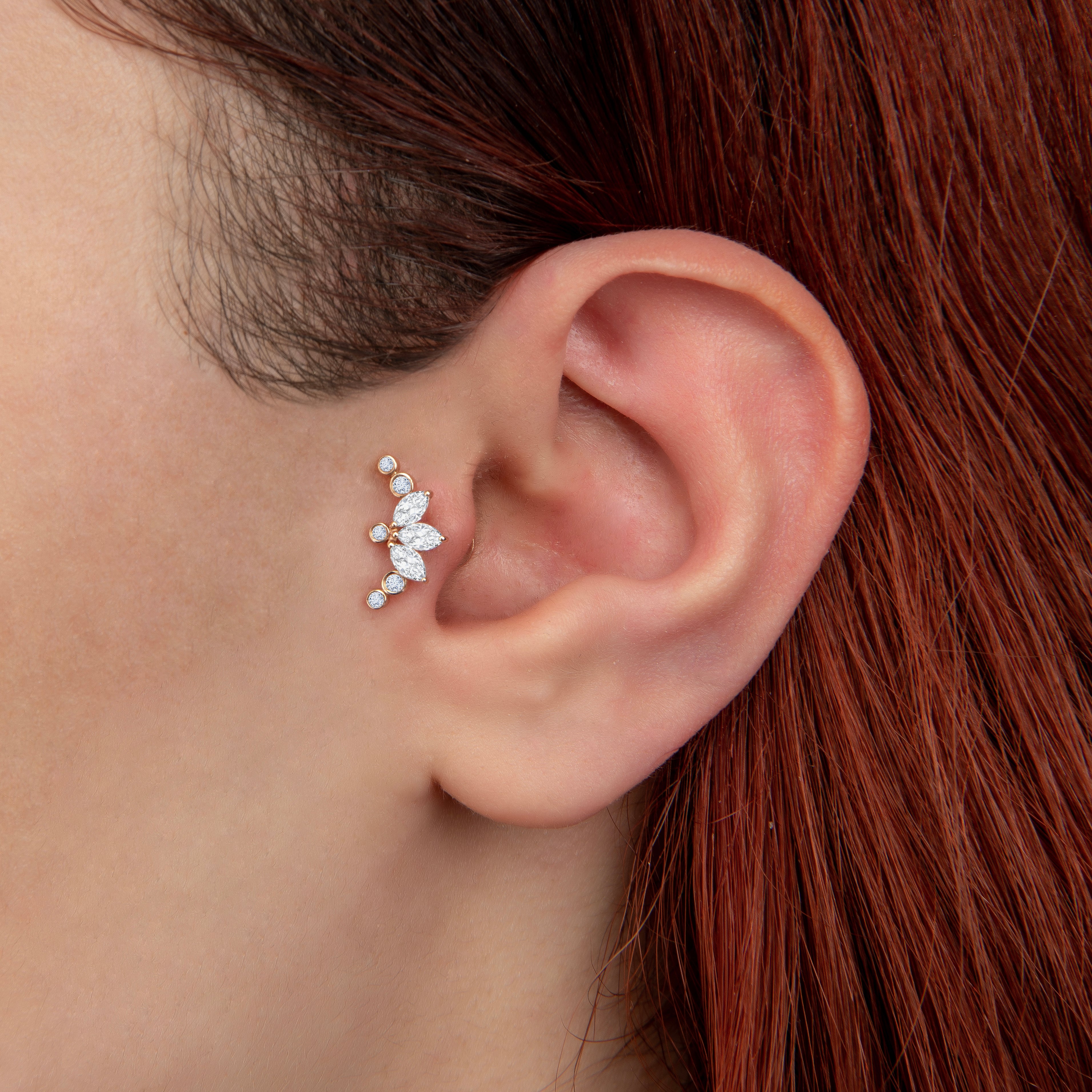 Markiz Pırlanta Flower Piercing / TR
