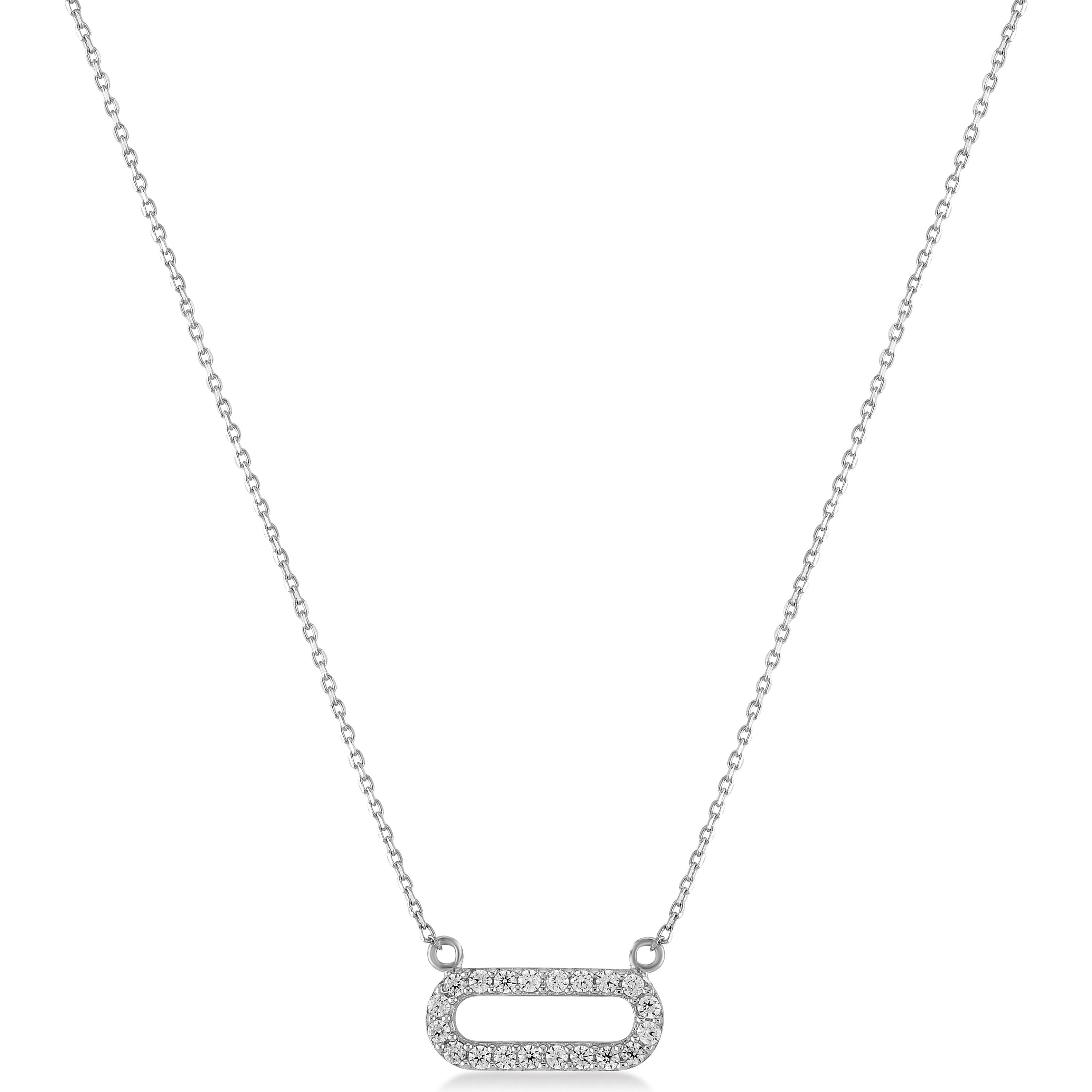 Cabaret Link Pave Altın Kolye Rose Altın / TR