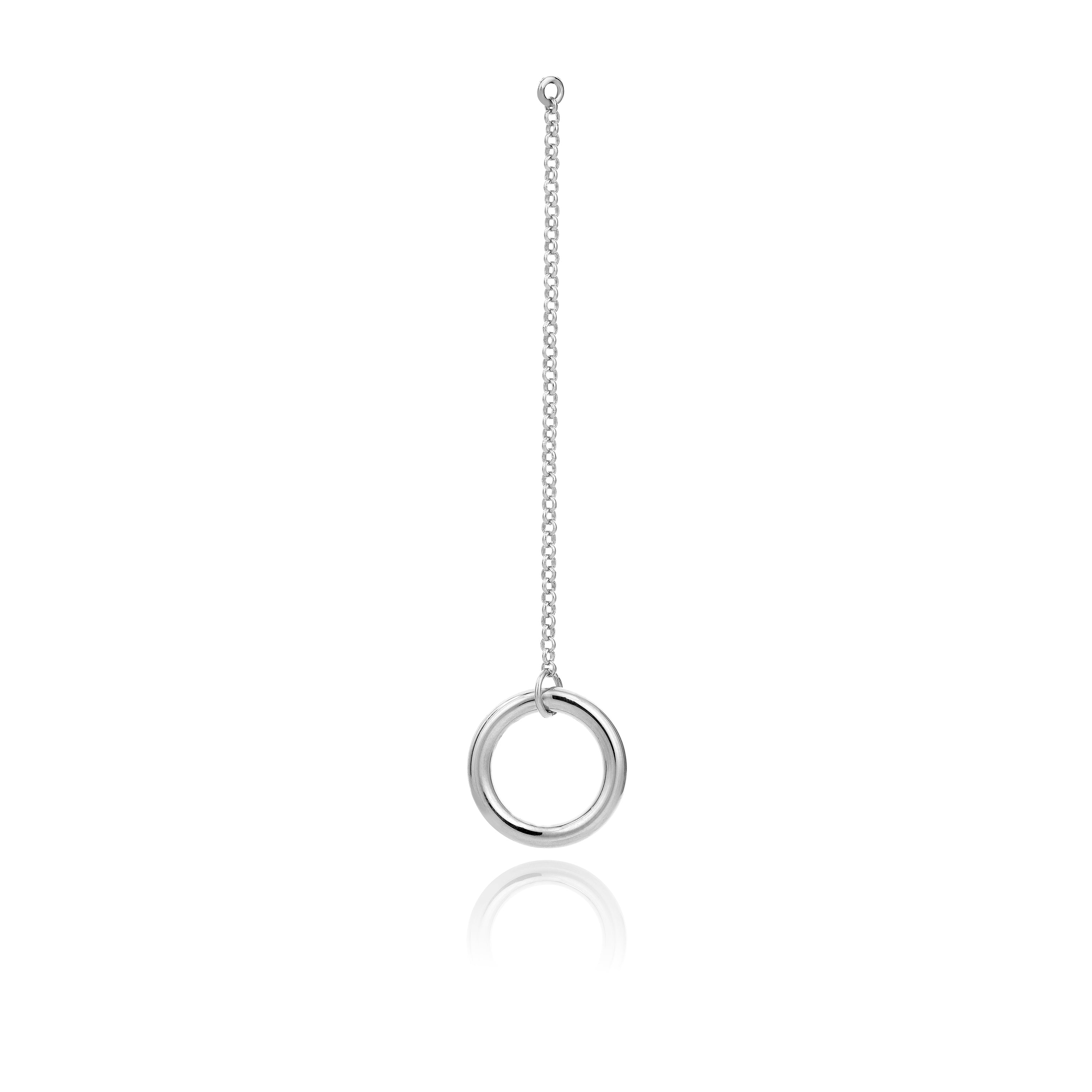 Piano Jewellery Halka Sallantı Charm Tekli Altın Küpe Ucu 14 ayar Rose Altın / TR