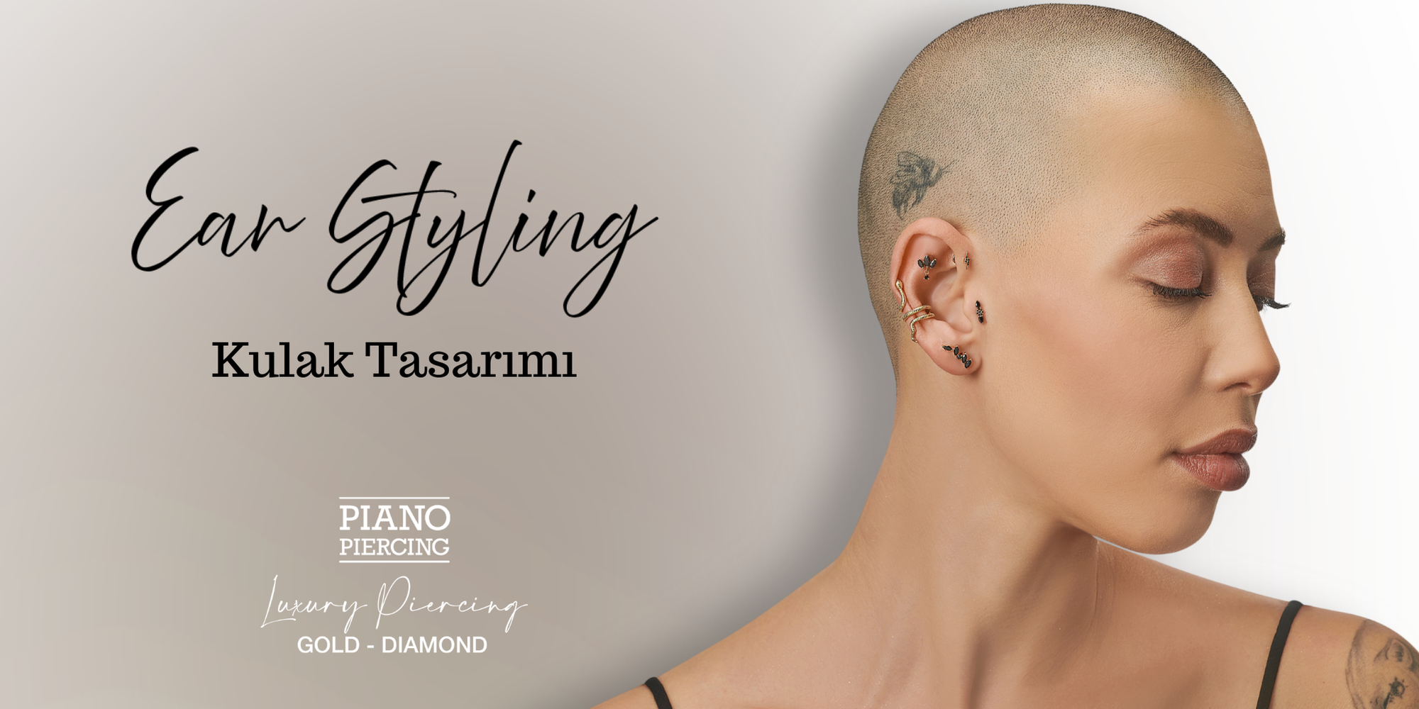 Ear Styling Küpe ve Piercing Kombinleriyle Kusursuz Görünüm