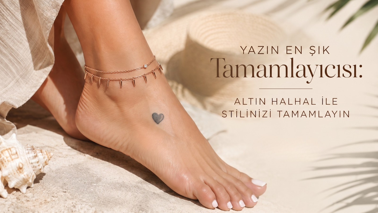 Yazın En Şık Tamamlayıcısı Altın Halhal ile Stilinizi Tamamlayın