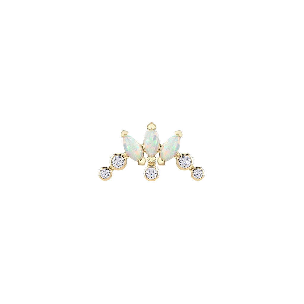 Tria Markiz Form Opalit Taşlı Altın Tragus Piercing / TR