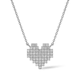 Pixel Kalp Pırlanta Kolye