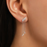 Üçlü Zincir Sallantılı Pırlanta Piercing