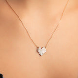 Pixel Kalp Pırlanta Kolye