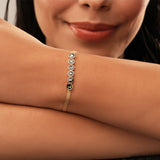 Hazalink Kişiselleştirilebilir Mineli Altın Harf Bileklik