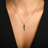 Azzuro Blue Shine Mavi Pırlanta Kolye