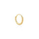 Dorika Ball Detailed Gold Hoop Piercing (16mm)