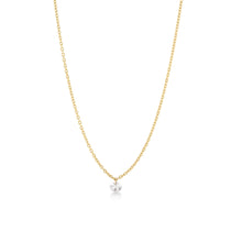 Lumina Round 0.24 ct Pırlanta Kolye / 14 Ayar Sarı Altın