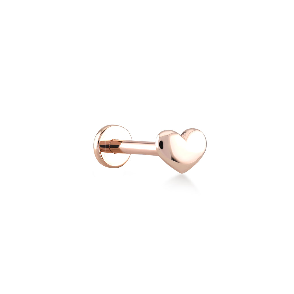 Kalp Altın Piercing Rose Altın / TR