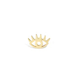 Minimal Göz Altın Piercing / 14 Ayar Sarı Altın