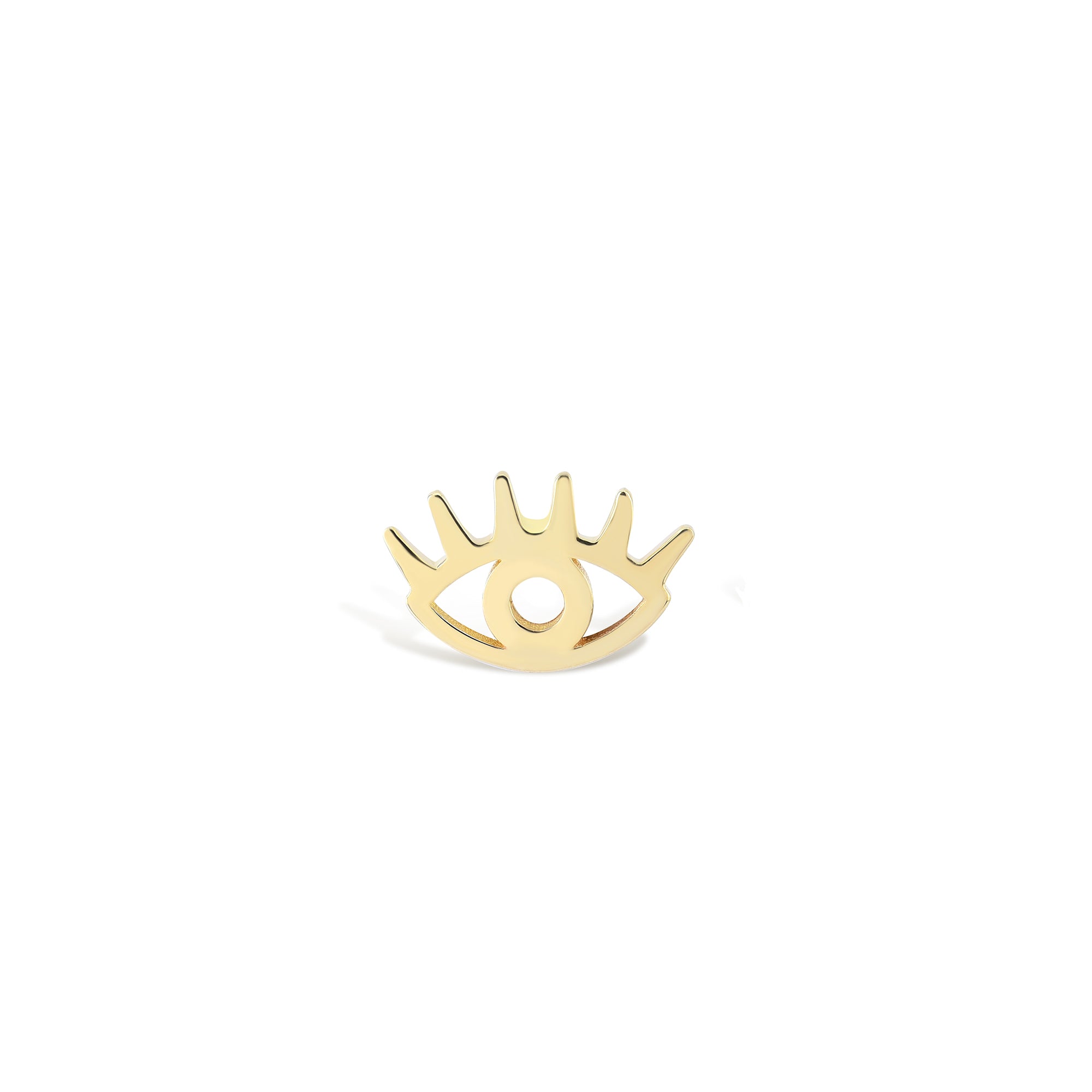 Minimal Göz Altın Piercing / 14 Ayar Sarı Altın