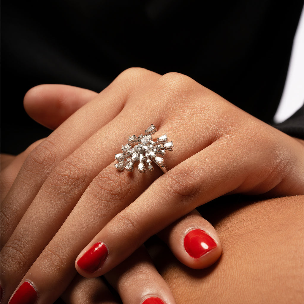 Best Friend 1.37 ct Jennifer Pırlanta Yüzük / 18 Ayar Beyaz Altın