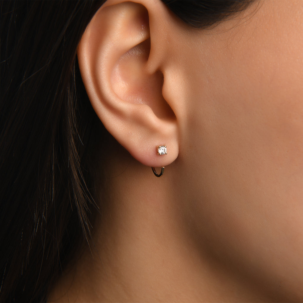 Latte Tektaş Altın Relax Piercing / 14 Ayar Sarı Altın