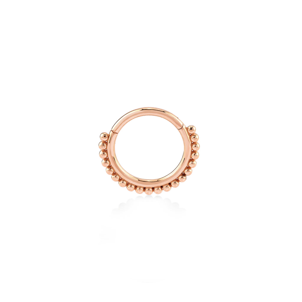 Dorika Ball Detailed Gold Hoop Piercing (16mm)