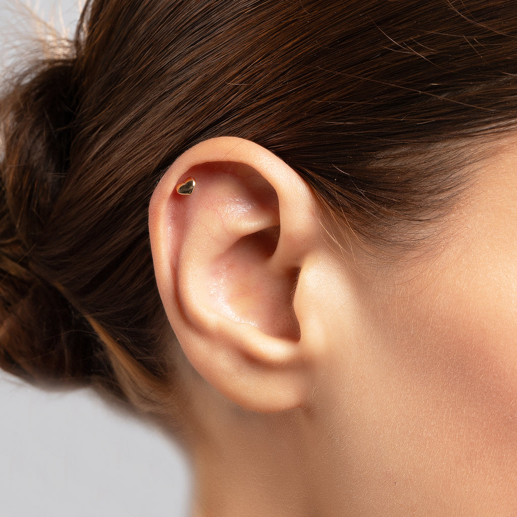 Kalp Altın Piercing Rose Altın / TR