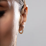 Dorika Ball Detailed Gold Hoop Piercing (16mm)