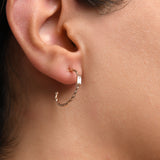 Baguette Stone Toptop Gold Earrings