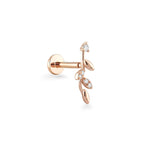 Sarmaşık Pırlanta Piercing / 14 Ayar Rose Altın