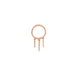 Stick Sallantılı Altın Halka Piercing / 14 Ayar Rose Altın