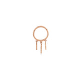 Stick Sallantılı Altın Halka Piercing / 14 Ayar Rose Altın
