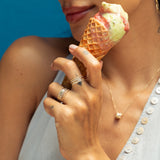 Trieste Enameled Yedigün Gold Ring
