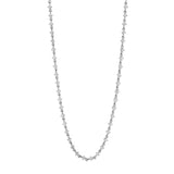 Sıra Taşlı Altın Kolye / 14 Ayar Beyaz Altın