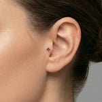 Fuchsia / Palette Renkli Taş Seçenekli Altın Piercing / 14 Ayar Sarı Altın