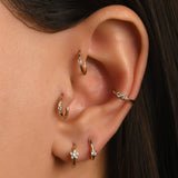 Orion Üç Taşlı Halka Piercing