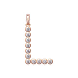 Подвеска Letters Stoned Letter из желтого золота