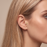 Composition Art Disc Mineli Taşlı Altın Piercing