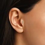 Gusto Turkuaz Taşlı Bar Altın Tragus Piercing / 14 Ayar Sarı Altın