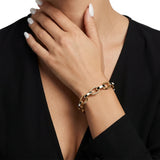 Sorento Zincir Yarısı Mineli Altın Bileklik