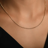 Sıra Taşlı Altın Kolye / 14 Ayar Sarı Altın