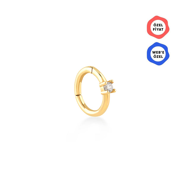 Twisted Gold Hoop Piercing (10mm)