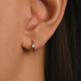 Orion Taşlı Halka Piercing / 14 Ayar Sarı Altın