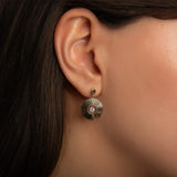 Parasol Tasarım Sallantılı Taşlı Altın Küpe / 14 Ayar Sarı Altın