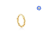 Zincir Model Altın Halka Piercing / 14 Ayar Sarı Altın