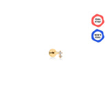 Пирсинг козелка Gusto Premium с двумя камнями и бриллиантами