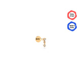 Пирсинг для козелка Gusto Premium Minimal Triangle Dangle Diamond