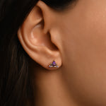 Markiz Renkli Taş Seçenekli Altın Piercing / 14 Ayar Sarı Altın