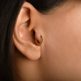 Burgulu Altın Halka Piercing (10mm) / 14 Ayar Sarı Altın