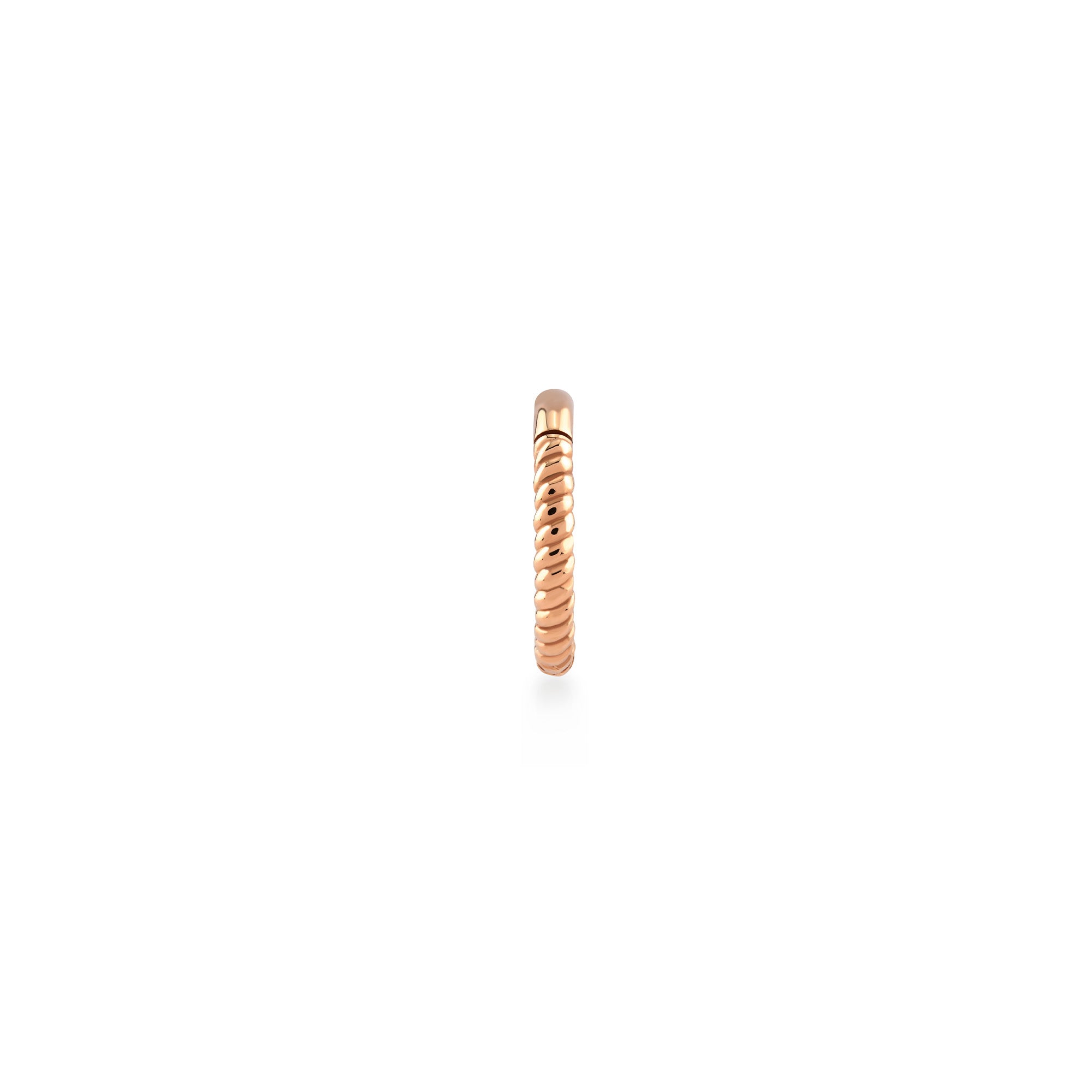 Burgulu Altın Halka Piercing (10mm) / 14 Ayar Rose Altın