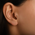 Burgulu Altın Halka Piercing (12mm) / 14 Ayar Sarı Altın