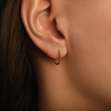 Burgulu Altın Halka Piercing (12mm) / 14 Ayar Sarı Altın