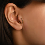 Burgulu Altın Halka Piercing (13mm) / 14 Ayar Sarı Altın