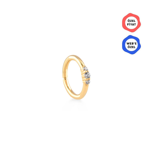 Twisted Gold Hoop Piercing (10mm)